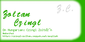 zoltan czingl business card